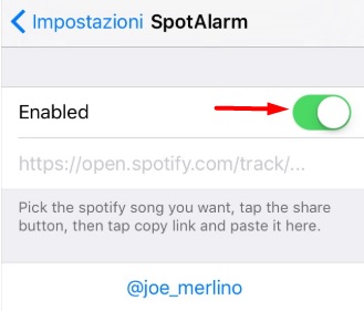 SpotAlarm cydia tweak for spotify