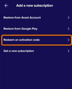 avast one activation code